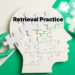 Голова-пазл, роботизированная рука вынимает деталь — иллюстрация к retrieval practice